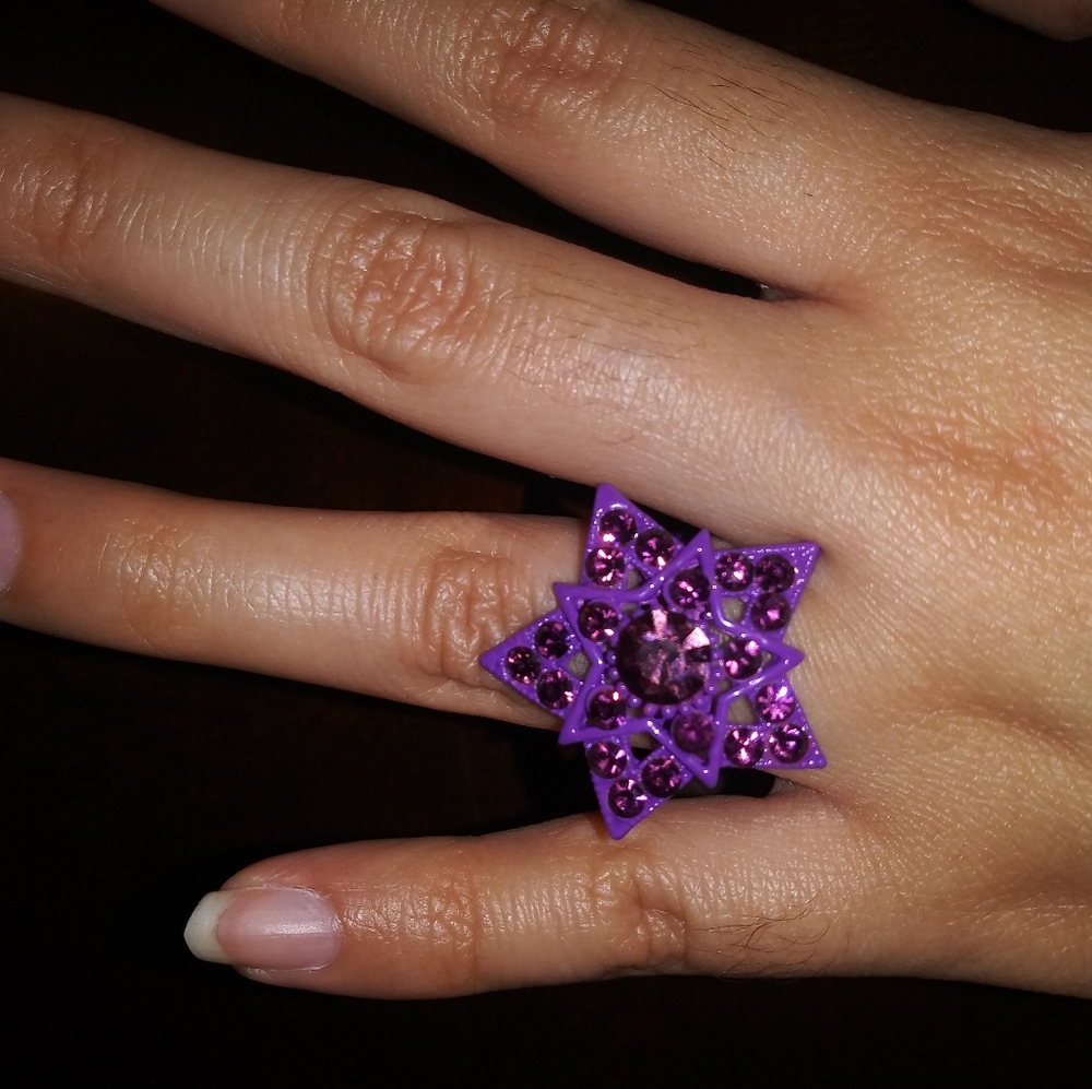 Y2K emo star ring